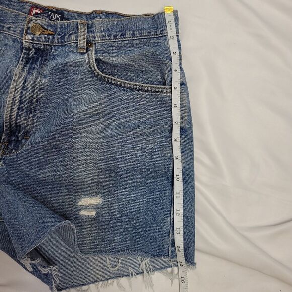 VINTAGE 90s jean shorts Ralph Lauren cutoff distressed denim XL - Picture 16 of 17
